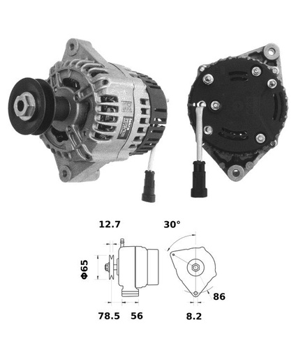 [ISKRIA0960] Alternateur Mahle MG237  14V - 70 A