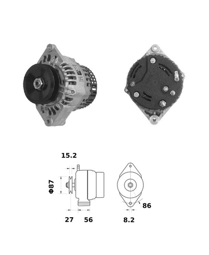 [ISKRIA0989] Alternator Mahle MG521  14V - 95 A