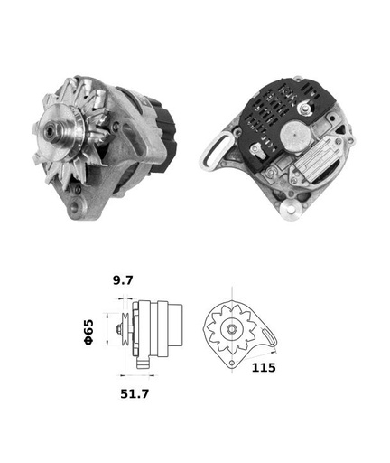 [ISKRIA1011] Alternateur Mahle MG18  14V - 90 A