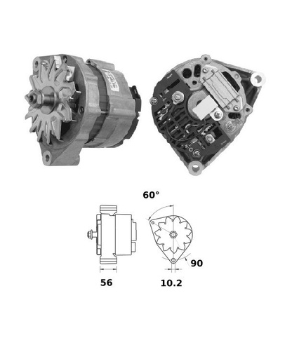 [ISKRIA1022] Alternator Mahle MG563  14V - 45 A