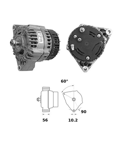 [ISKRIA1023] Alternator Mahle MG344  14V - 95 A