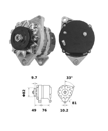 [ISKRIA1046] Alternator Mahle MG599  14V - 80 A