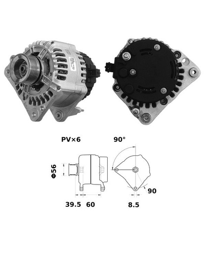 [ISKRIA1061] Alternator Mahle MG664  14V - 70 A