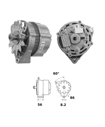 [ISKRIA1078] Alternator Mahle MG209  14V - 55 A