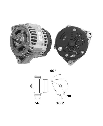 [ISKRIA1095] Alternator Mahle MG4  14V - 120 A