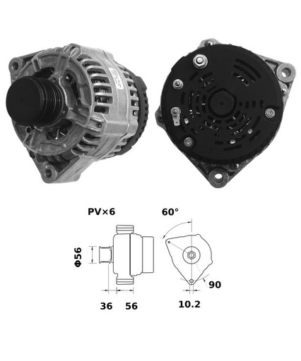 [ISKRIA1110] Alternator Mahle MG574  14V - 120 A