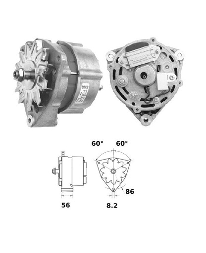 [ISKRIA1153] Alternator Mahle MG597  14V - 120 A