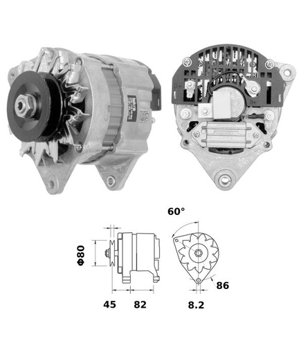 [ISKRIA1162] Alternator Mahle MG424  14V - 80 A