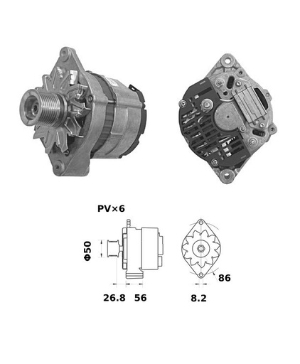 [ISKRIA1165] Alternator Iskra  12V - 75 A