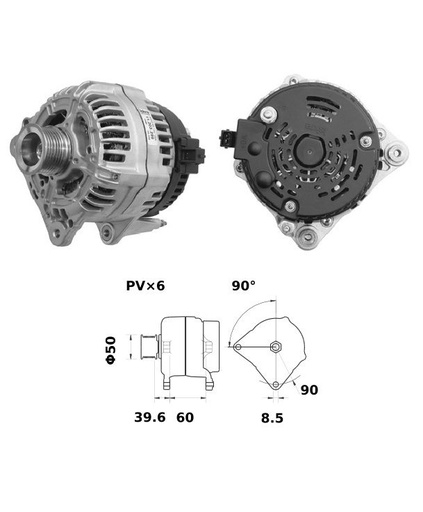 [ISKRIA1191] Alternator Mahle MG26  12V - 120 A