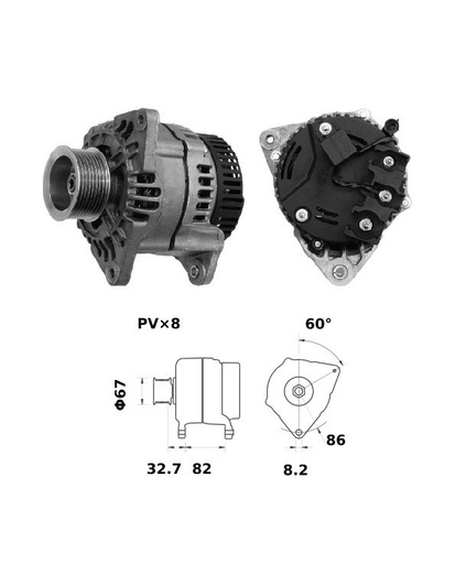 [ISKRIA1225] Alternator Mahle MG443  14V - 120 A