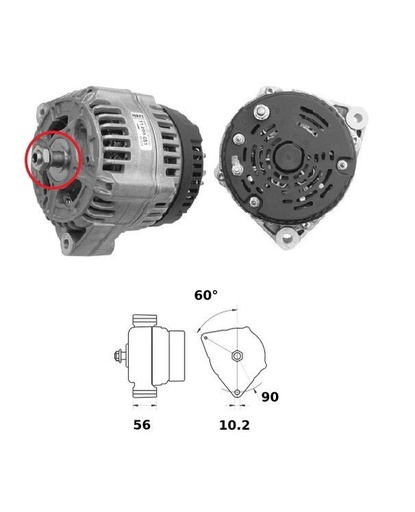 [ISKRIA1242] Alternator Mahle MG28  14V - 150 A