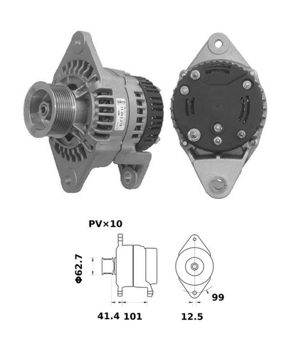 [ISKRIA1274] Alternator Mahle MG450  14V - 120 A