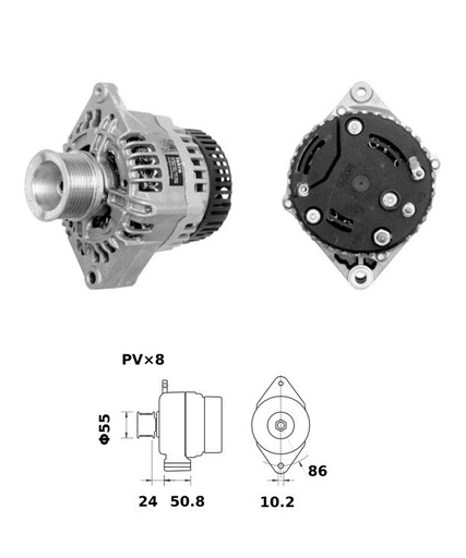 [ISKRIA1286] Alternator Mahle MG561  14V - 120 A