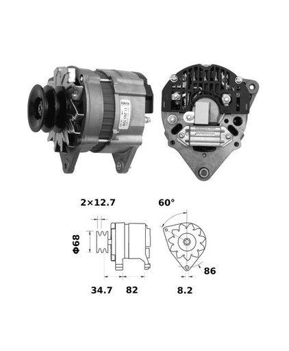 [ISKRIA1358] Alternator Mahle MG199  14V - 65 A