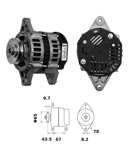 [ISKRIA1372] Alternateur Mahle MG67  14V - 55 A