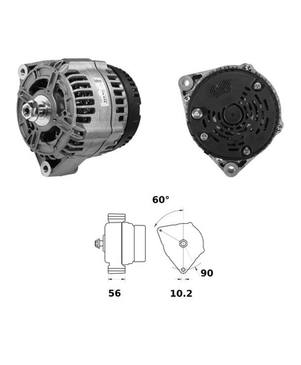 [ISKRIA1384] Alternateur Mahle MG474  14V - 200 A