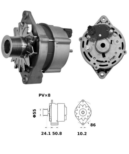 [ISKRIA1452] Alternator Mahle MG274  14V - 120 A