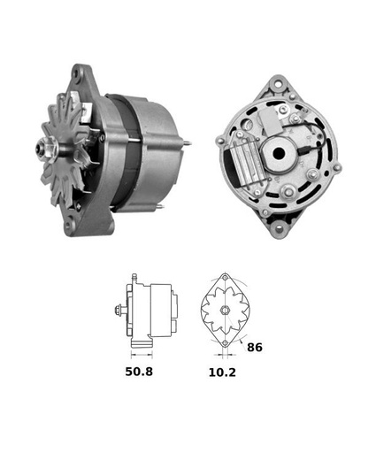 [ISKRIA1522] Alternator Mahle MG477  14V - 120 A