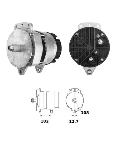 [ISKRIA1527] Alternator Iskra  12V - 220 A (NLA)