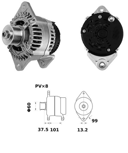 [ISKRIA1565] Alternateur Mahle MG610  14V - 200 A