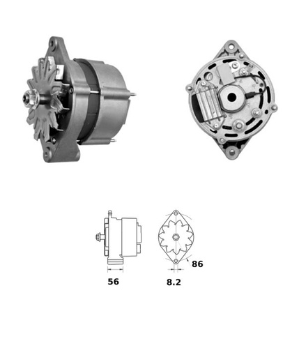 [ISKRIA1580] Alternator Mahle MG132  14V - 200 A