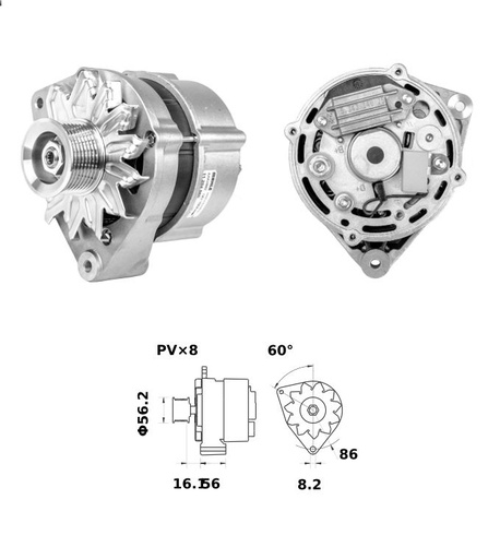 [ISKRIA1583] Alternator Mahle MG180  14V - 100 A