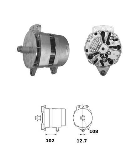 [ISKRIA1657] Alternator Mahle MG755  14V - 270 A