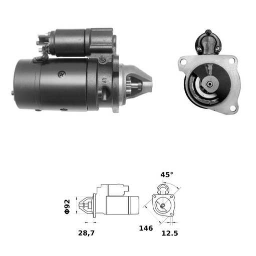 [ISKRIS0630] Starter Mahle MS51  2,7 Kw - 12V - 11T - (met reductie zie IS1398)