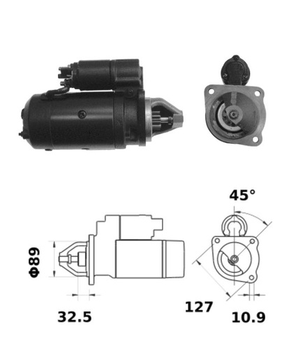 [ISKRIS0993] Starter Iskra 4,0 Kw - 24V - 10D