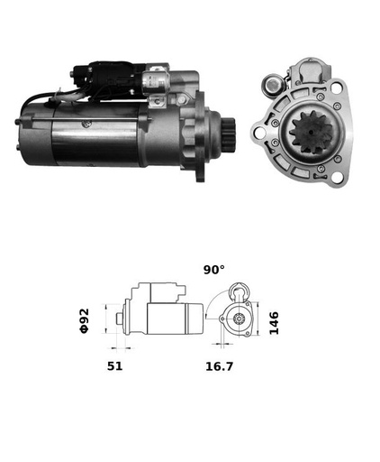[ISKRIS1178] Starter Iskra  6,5 Kw - 12V - 11T
