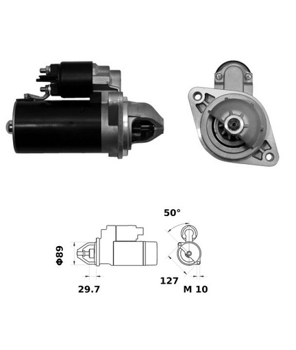 [ISKRIS1275] Démarreur Mahle MS74  2,0 Kw - 12V - 10D