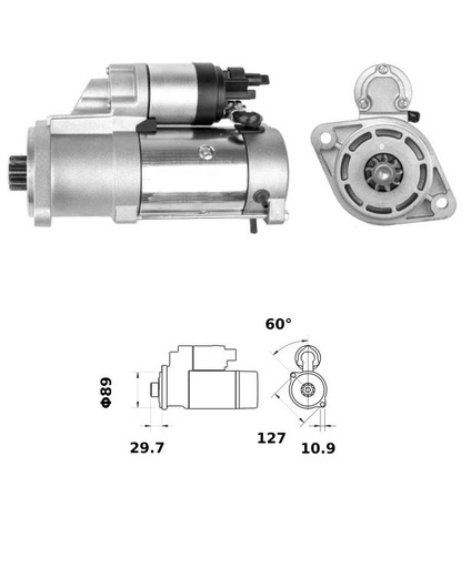 [ISKRIS1343] Starter Iskra  3,2 Kw - 12V - 9T