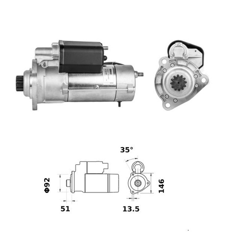 [ISKRIS1355] Starter Iskra  5,5 Kw - 12V - 12T