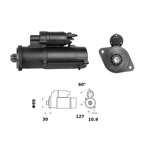 [ISKRIS1375] Reductiestarter Mahle MS653  4,0 Kw - 12V - 10T 