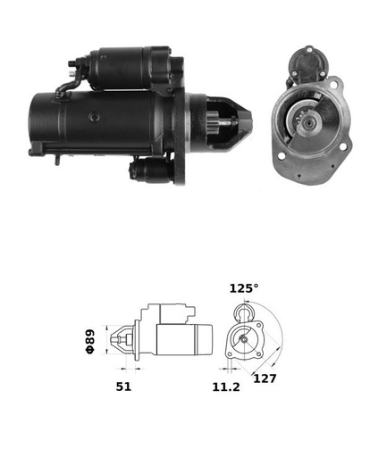[ISKRIS1418] Reductiestarter Mahle MG199  4,2 Kw - 12V - 9T