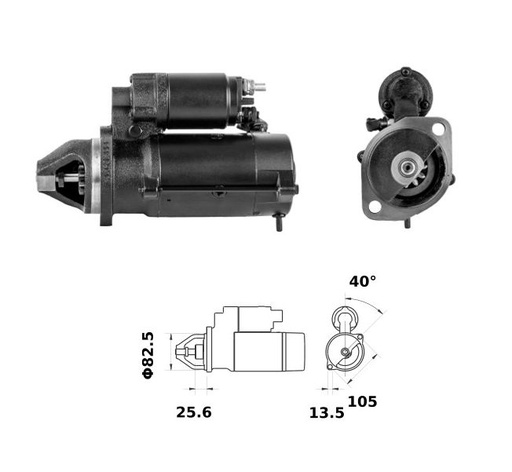 [ISKRIS1449] Reductiestarter Mahle MS737  3,2 Kw - 12V - 11T