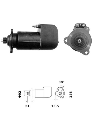 [ISKRIS9104N] Starter Iskra  5,4 Kw - 24V - 11T
