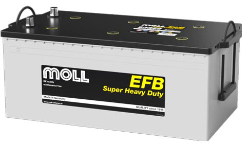 [MOLL93225] Batterie remplie 225AH - 518x276x242 - Plus à gauche