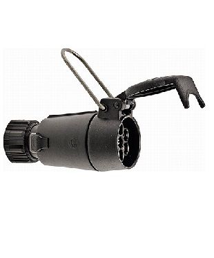 [PACA140018] Fiche 7 Pôles 12V  - racordement par vis - avec clapet de fermeture - (PVC)