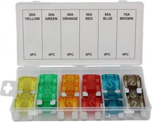 [PACAFD-1120] Assortiment maxi zekeringen 24 delig