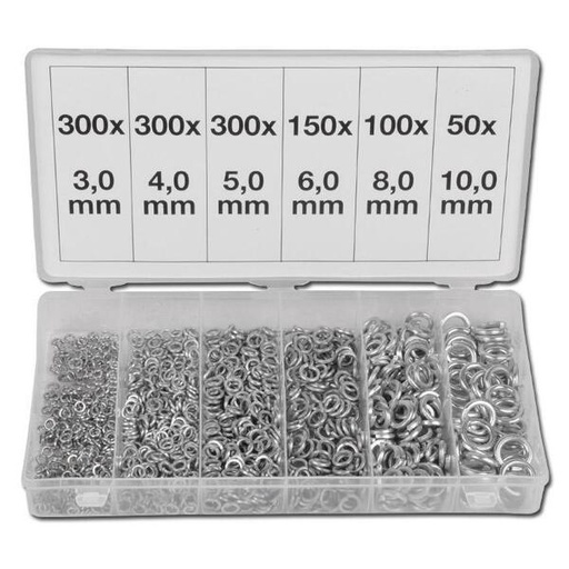 [PACAFD-1250] Assortiment veerringen (1200-delig)