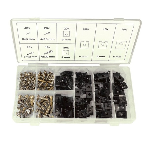 [PACAFD-6014] Assortiment parker vijzen en  u-clipsen - 170 st