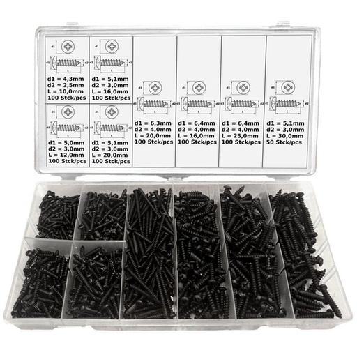 [PACAFD-6119] Assortiments de vis parker - 750 pcs