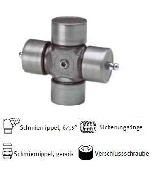 [WALT21.00.143] Kruis 27x75 met 2 smeernippels lateraal