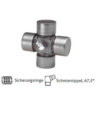 [WALT24.01.00] Croisillon 35x106,5  graisseur centrall (67,5°)