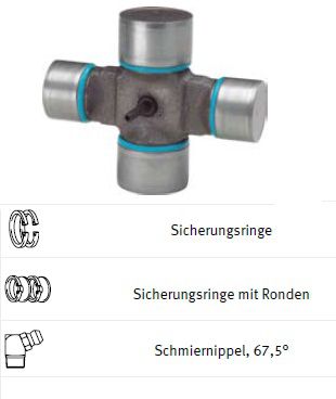 [WALT36.06.130] Kruis 36x89 - 32x106 met smeernippel centraal (67,5°) en smeerbuisje - serie P