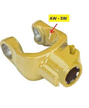 [WALT36.30.102] Mâchoire à bouton AG 1.3/8" - 6 - AW 70° - SW 100°