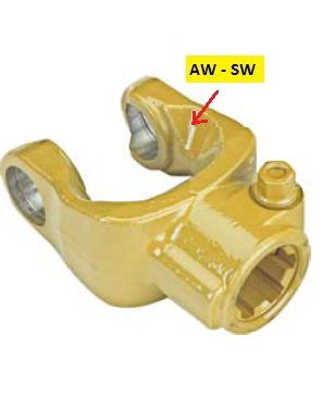 [WALT36.30.108] Mâchoire avec boulon AGKF 1.3/4" - 6 - AW 70° - SW 100°