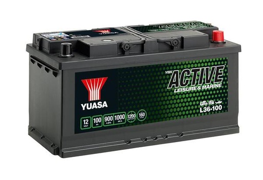 [YUASL36-100] Batterij met zuur - 100AH - 353x175x190